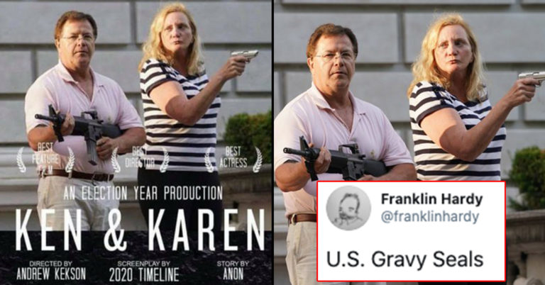 ken and karen meme, ken and karen memes, Mark and Patricia McCloskey meme, Mark and Patricia McCloskey memes, mark mccloskey meme, patricia mccloskey meme, couple aims guns at protesters, couple confronts protesters with guns, couple points guns at protesters, ken karen gun meme, ken karen meme, ken karen memes, couple point guns at protesters memes, couple points gun at protesters meme