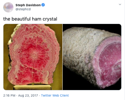 crystal looks like ham, ham crystal, crystal that looks like ham, crystal that looks like food, crystals that look like food, crystal looks like food, crystal formation that looks like food, crystal formations that look like food, crystal that resembles food, crystals that resemble food, foodlike crystal, foodlike crystals, delicious looking crystal, delicious looking crystals, tasty looking crystal, tasty looking crystals, food crystal, food crystals, @stephcd crystal, @stephcd ham crystals, @stephcd ham