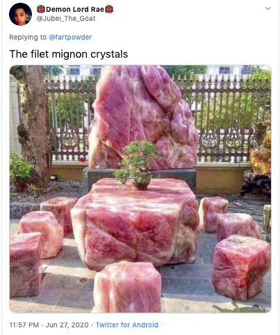 filet mignon crystals, crystals look like filet mignon, crystals that look like filet mignon, crystals look like meat, crystals that look like meat, crystal that looks like food, crystals that look like food, crystal looks like food, crystal formation that looks like food, crystal formations that look like food, crystal that resembles food, crystals that resemble food, foodlike crystal, foodlike crystals, delicious looking crystal, delicious looking crystals, tasty looking crystal, tasty looking crystals, @jubei_the_goat crystals, @jubei_the_goat filet mignon