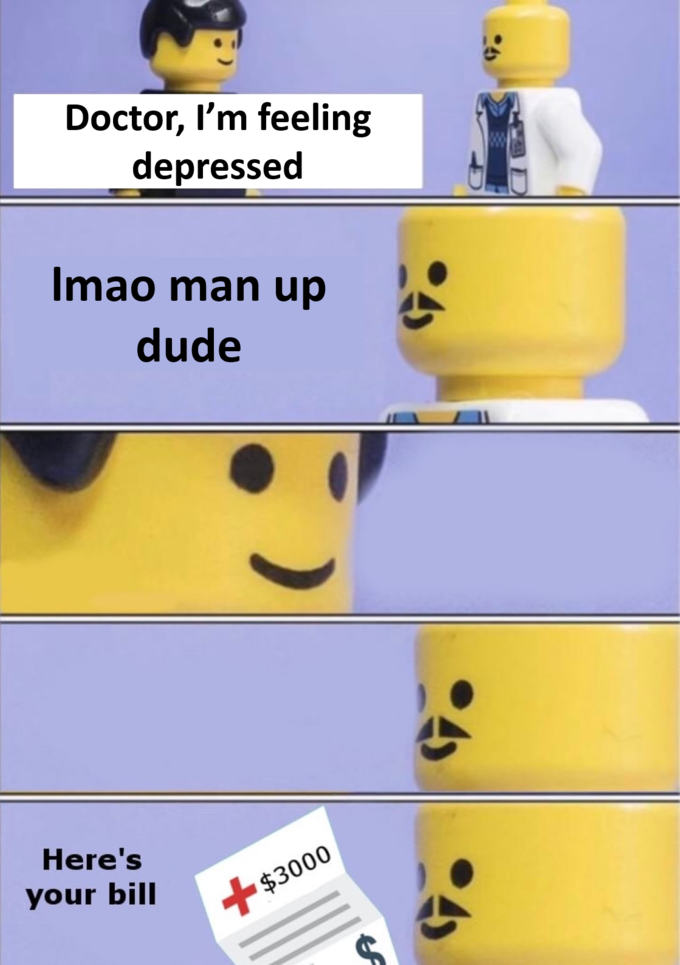 lego doctor depression meme
