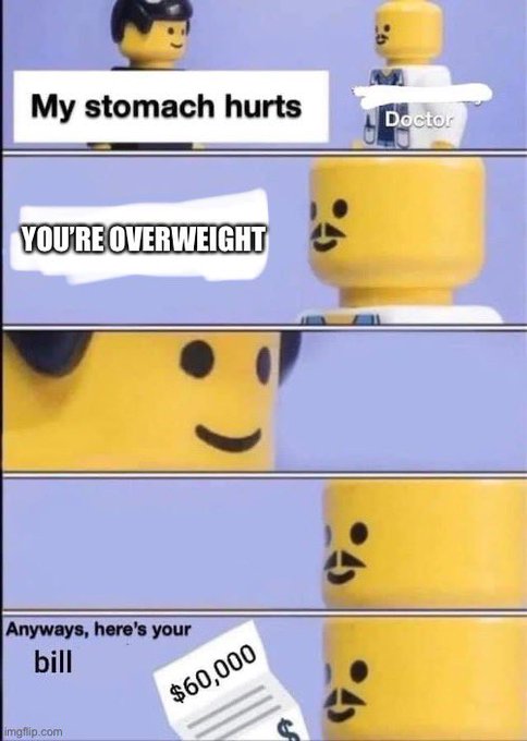 lego doctor saying you're overweight meme, doctor saying you're overweight meme