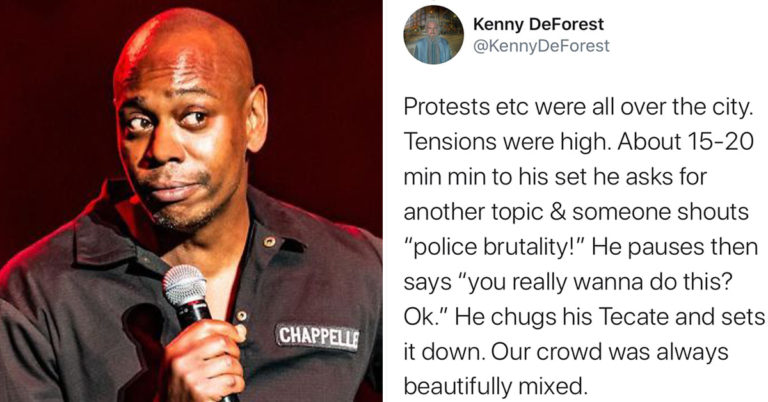 Dave Chapelle Schools Heckler On Police Brutality (23 Pics)
