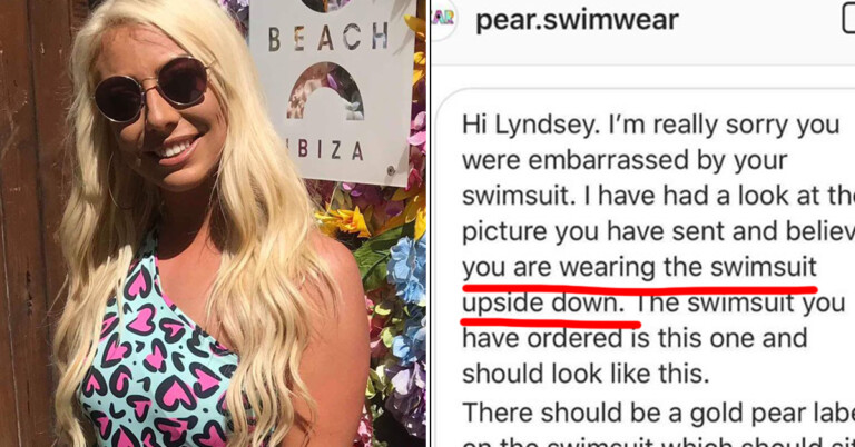 Woman Complained To Company About “Immodest” Swimsuit, Finds Out She Drunkenly Put It On Upside Down