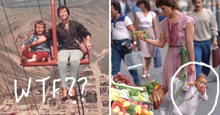 31 Old School Parenting Photos That Would Probably Get Parents Arrested Today