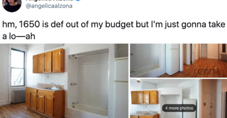 A $1650 NYC Studio Apartment Is Raising Eyebrows With Its Kitchen-Bathroom Hybrid