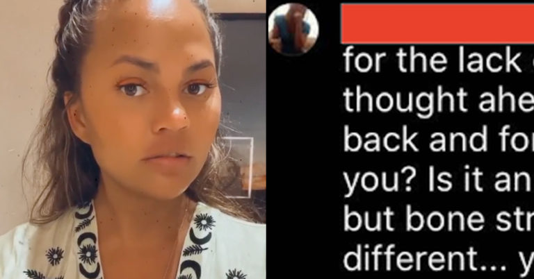 Chrissy Teigen Claps Back At Troll Who Said She Either “Dropped 50 Pounds Overnight Or Has Cancer”