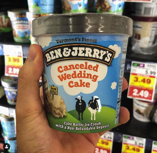 cancelled wedding cake ice cream