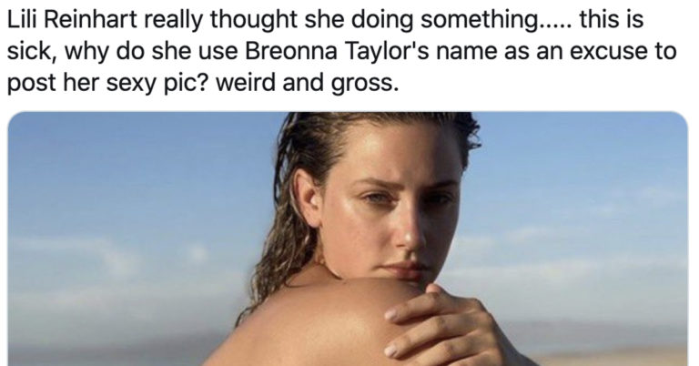 lili reinhart topless breonna taylor, lili reinhart apologizes, lili reinhart apologizes for photo, lili reinhart apologizes for topless photo, lili reinhart apologizes for picture, lili reinhart apologizes for topless picture