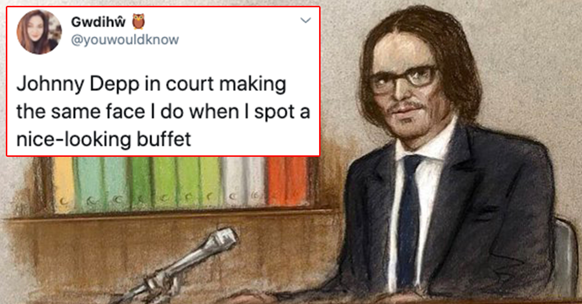 People Are Roasting This Goofy Johnny Depp Courtroom Sketch