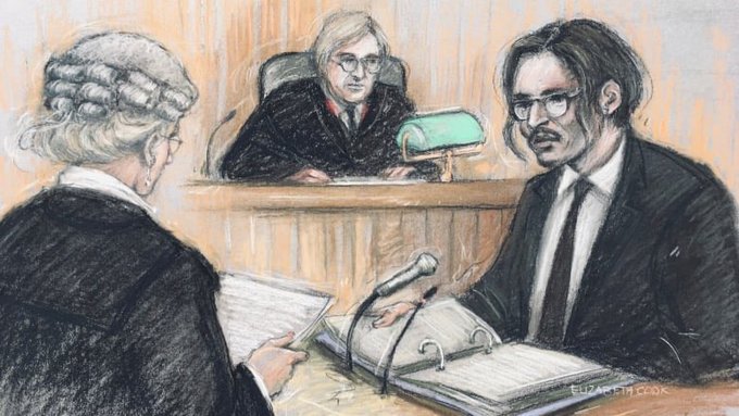 People Are Roasting This Goofy Johnny Depp Courtroom Sketch