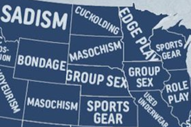 This Map Shows The Most Common Fetish In Every State 9 Pics 1492