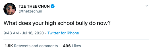 what does your bully do now, what does bully do now, what does your high school bully do now, what your high school bully does now, what your bully does now, what high school bullies do now, what high school bully does now, @thetzechun high school bully, @thetzechun bully, @thetzechun what your bully does now, @thetzechun high school bully does now