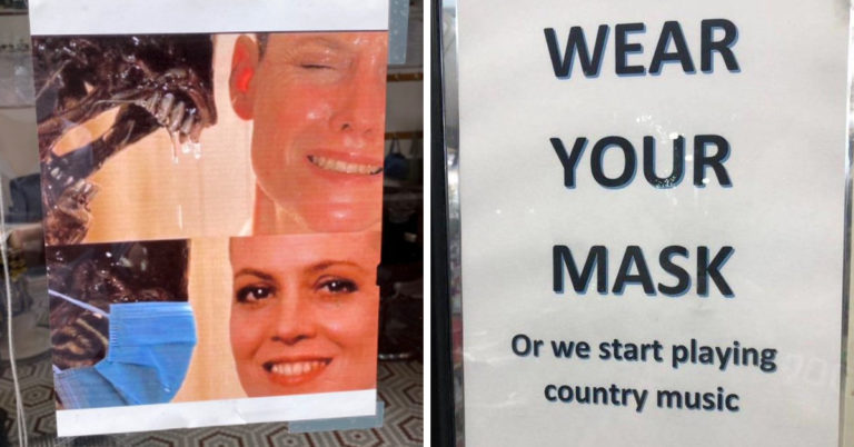 35 Funny Signs Which Might Just Shame Anti-Maskers Into Wearing A Mask