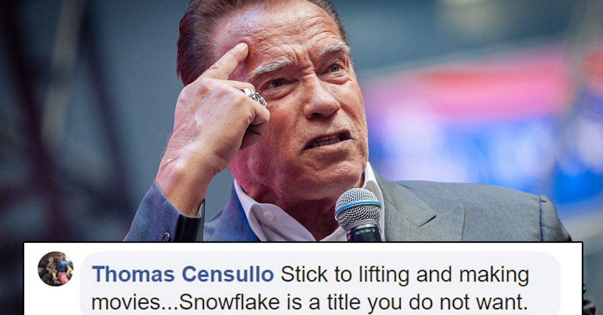 Arnold Schwarzenegger snowflake, Arnold Schwarzenegger troll