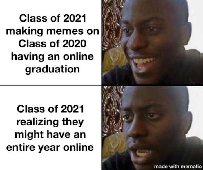 back to school online meme, online class back to school meme
