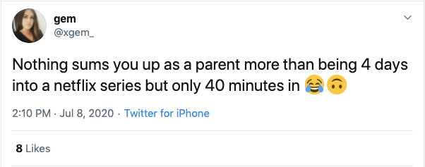 funny summing up being a parent tweet