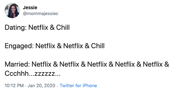 funny netflix and chill parent tweet