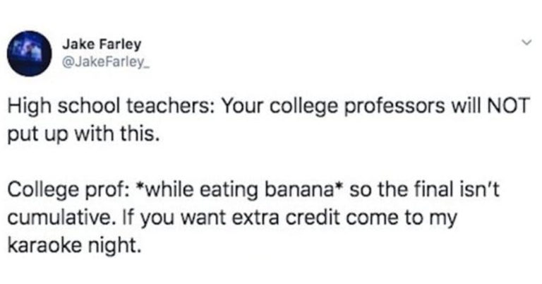 The Difference Between College Professors And High School Teachers (27 Tweets)