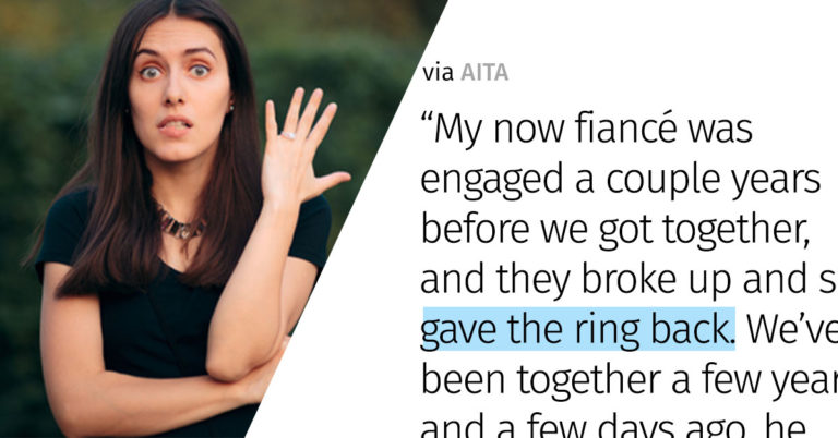 ex's engagement ring, man used ex ring for engagement, man used other woman's engagement ring, man proposed with used engagement ring, proposed with used engagement ring, used ex's engagement ring, used exes engagement ring, proposed with ex's engagement ring