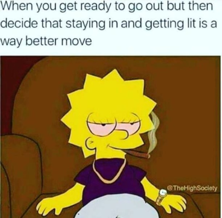 decide to get high instead stoner meme, lisa simpson getting high instead stoner meme