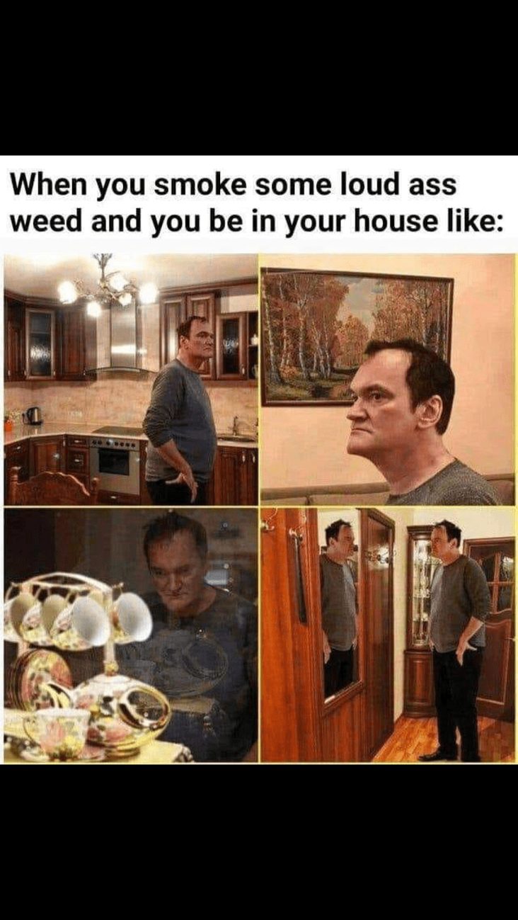 loud weed stoner meme, loud weed walking around house stoner meme