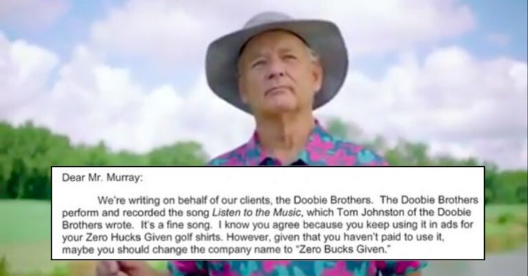 Bill Murray Used Doobie Brothers Music Without Permission And Their Lawyer’s Warning Is Hilarious