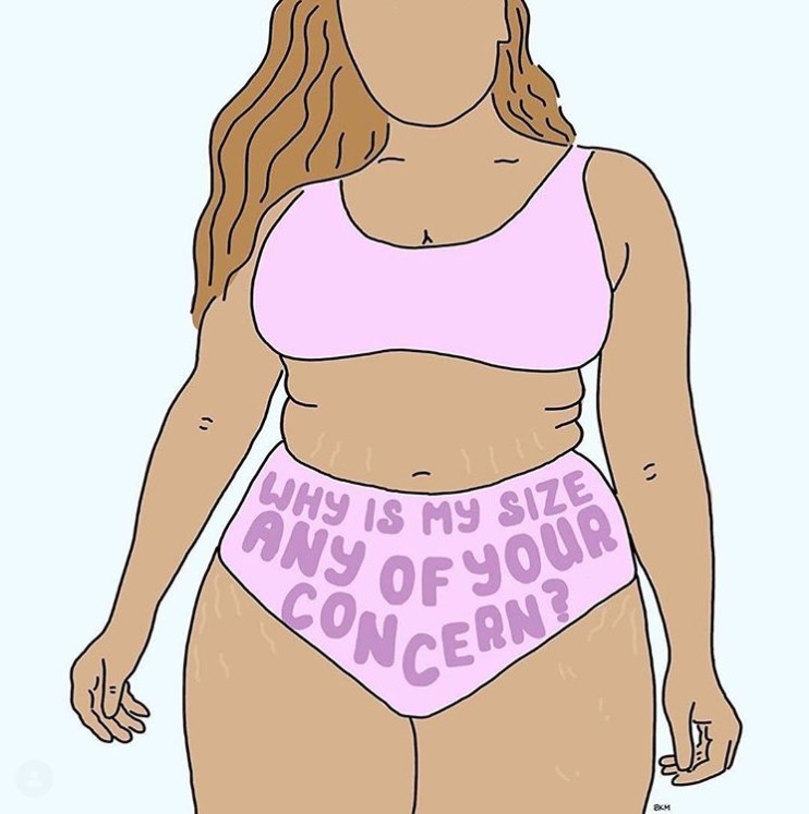 why is my size any of your concern feminist meme, my size feminist meme, my size is not your concern feminist meme, none of your concern feminist meme, empowering woman feminist meme, body positivity feminist meme
