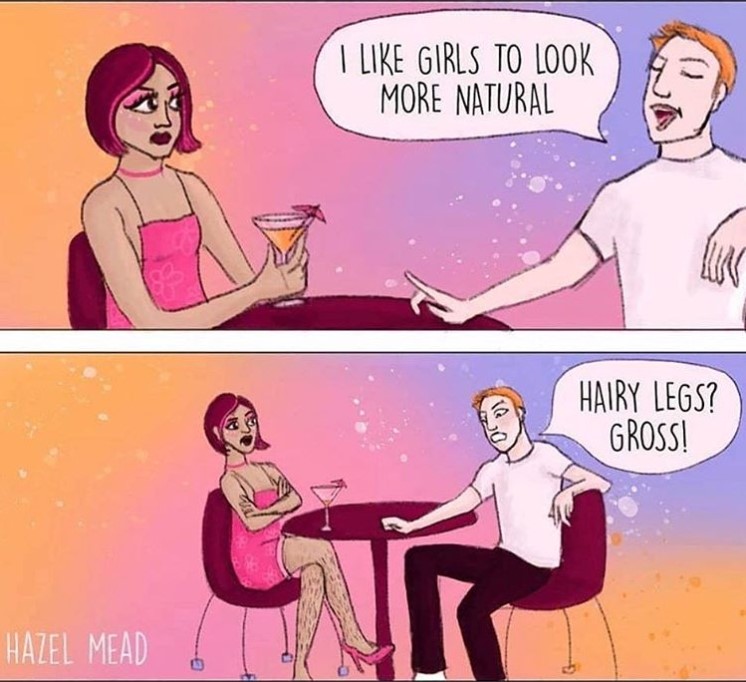 i like girls to look natural feminist meme, i like girls to look feminist meme, funny girls more natural feminist meme, funny hairy legs feminist meme, funny guy likes girls to look more natural feminist meme