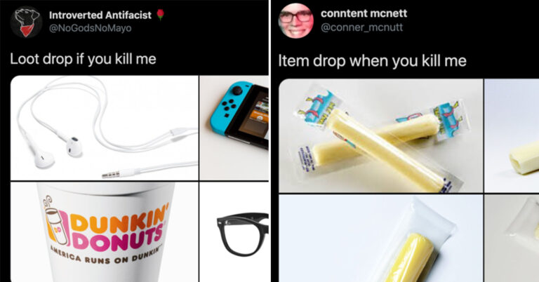 People Share The Silly Items They Would Drop If They Were An Enemy In A Video Game (20 Tweets)