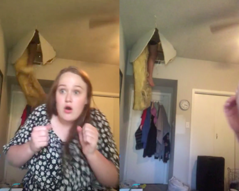 Girl Films Tiktok And Catches Her Mother Falling Through The Ceiling Girl Films Tiktok And Catches Her Mother Falling Through The Ceiling
