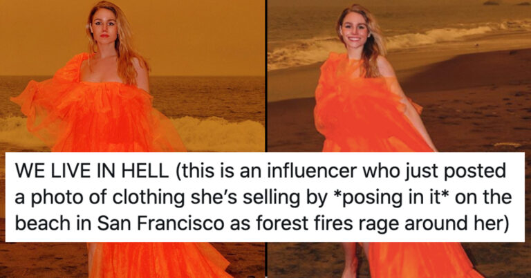 Influencer Uses Wildfire Skies To Promote Dresses For #SponCon And Gets Roasted