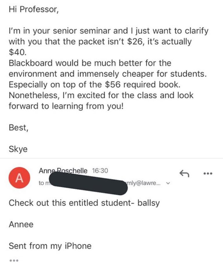 Professor Accidentally Includes Student On Email Talking Smack About Her