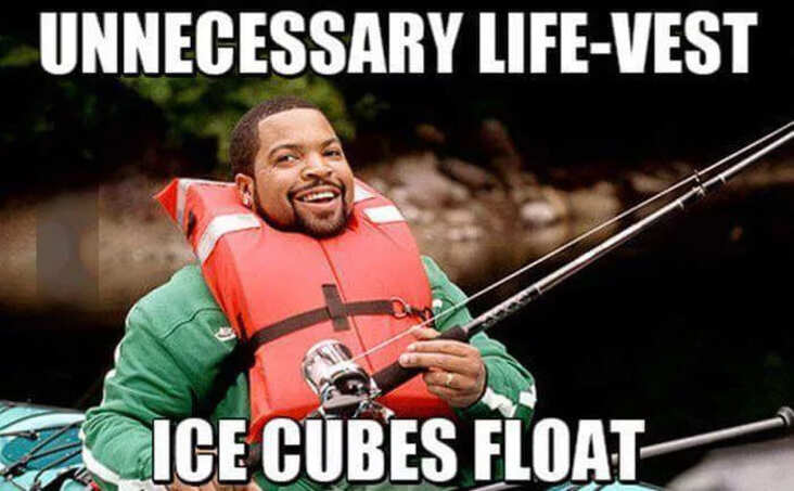 ice cube science meme, funny life vest ice cube science meme, ice cube life vest science meme