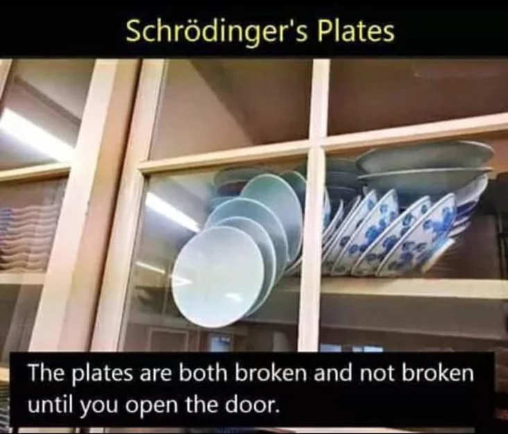 schroedinger plates science meme, funny plates science meme, schroedinger's plates science meme, science meme, science memes, funny science meme, funny science memes, meme science, memes science, meme about science, memes about science, science related meme, science related memes, nerdy science meme, nerdy science memes, funny nerdy meme, funny nerdy memes, nerdy meme, nerdy memes, science joke, sciences jokes, joke about science, jokes about science, science joke meme, science joke memes, clever science meme, clever science memes, smart science meme, smart science memes