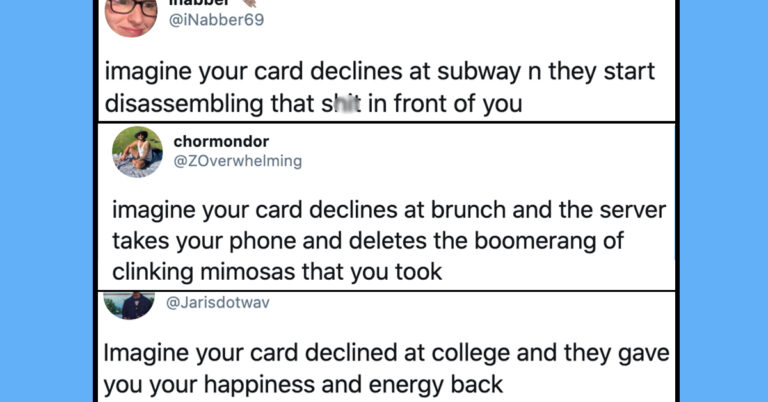 The “Imagine Your Card Declines” Meme Is So Stupid It’s Funny (30 Tweets)
