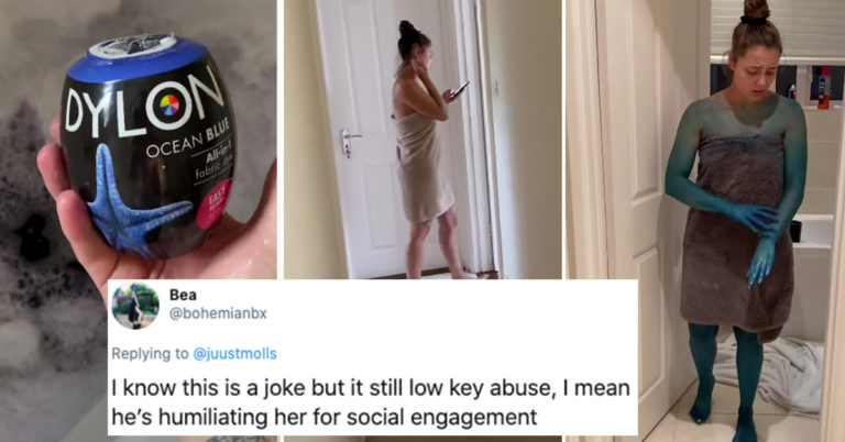 YouTuber Slammed For “Pranking” Girlfriend By Dying Her Blue