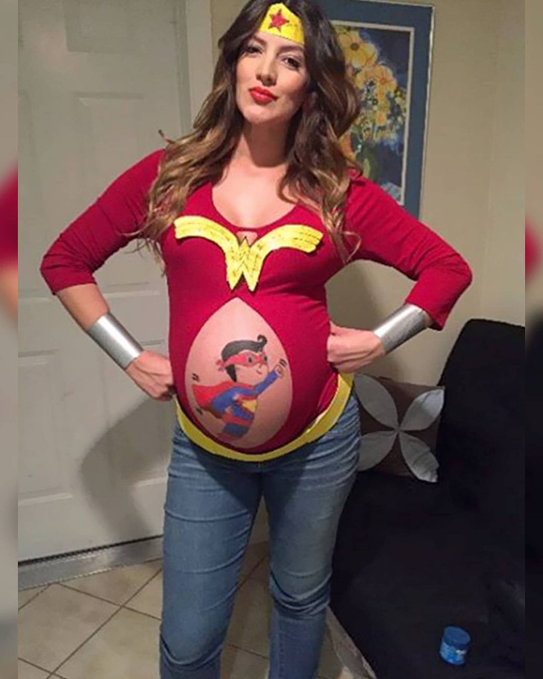 woman giving birth costume