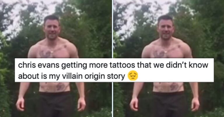 Chris Evans Has Tattoos Fans Didn’t Know About And They’re Taking It Personally