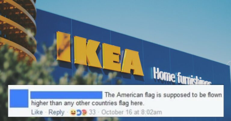Ikea Clapped Back At A Facebook Busybody With A Flag Issue