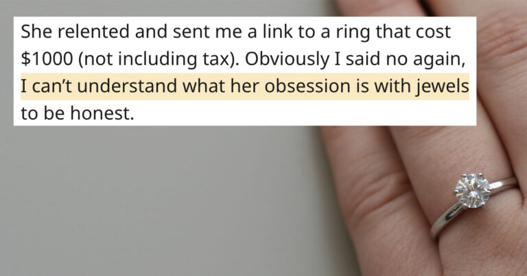 Guy Refuses To Spend More Than $500 On An Engagement Ring And Gets Lit Up