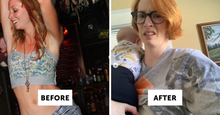 Parents Share Pics Of Themselves Before And After Kids (20 Pics)