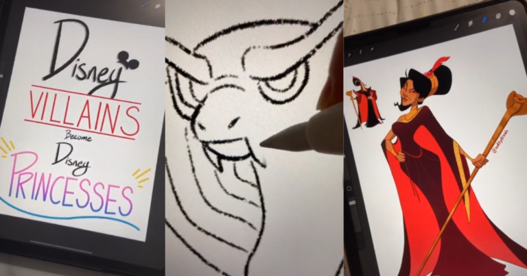 TikTok Artist Turns Disney Villains Into Disney Princesses (5 Pics)