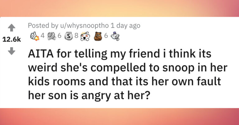 Child-Free Woman Asks If She Was Wrong To Tell Her Mom Friend To Stop Snooping In Her Son’s Room