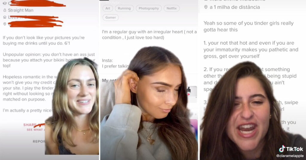 Women On TikTok Are Ripping Apart Men's Awful Tinder Profiles