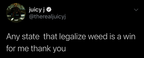 Funny tweet about legal drugs 