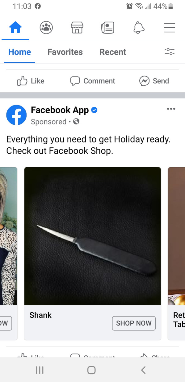 a shank for sale on the marketplace with text above saying get holiday ready, Funny Facebook status