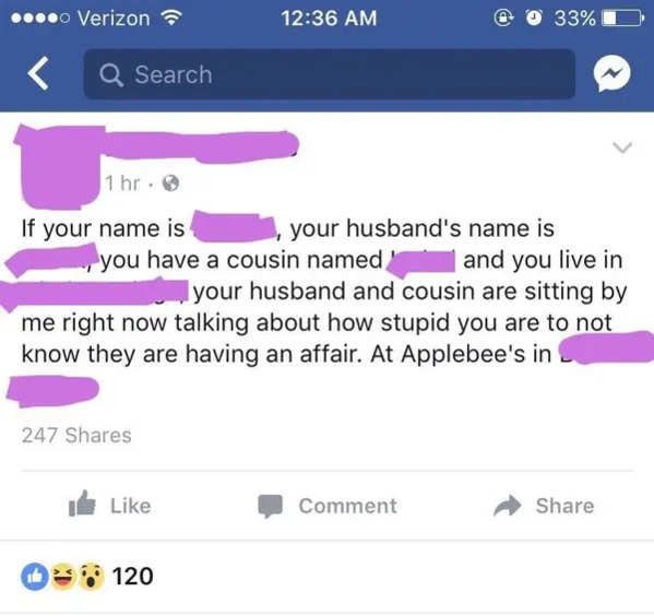 Funny Facebook status