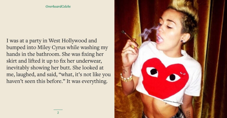 “Overheard Celebs” Shares Celebrity Gossip From Random Encounters (15 Pics)