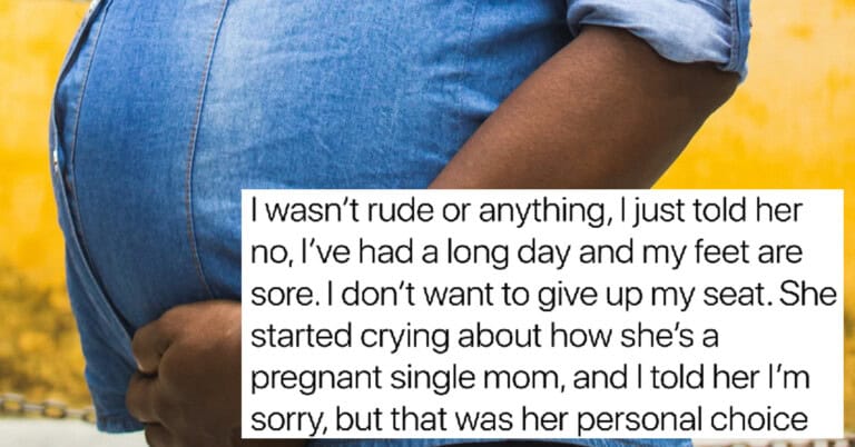 Man Gets Roasted For Not Giving Pregnant Woman Seat After Long Work Shift