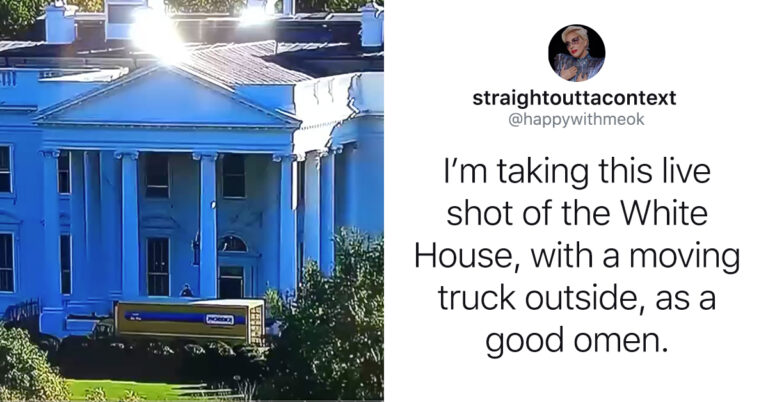 There’s Already A Moving Truck At The White House And Twitter Already Has Jokes (20 Tweets)